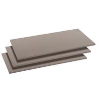 Einlegeböden 3er-Set 88x45 cm Leinenstruktur - Grau, Holzwerkstoff (88/1,6/45cm)