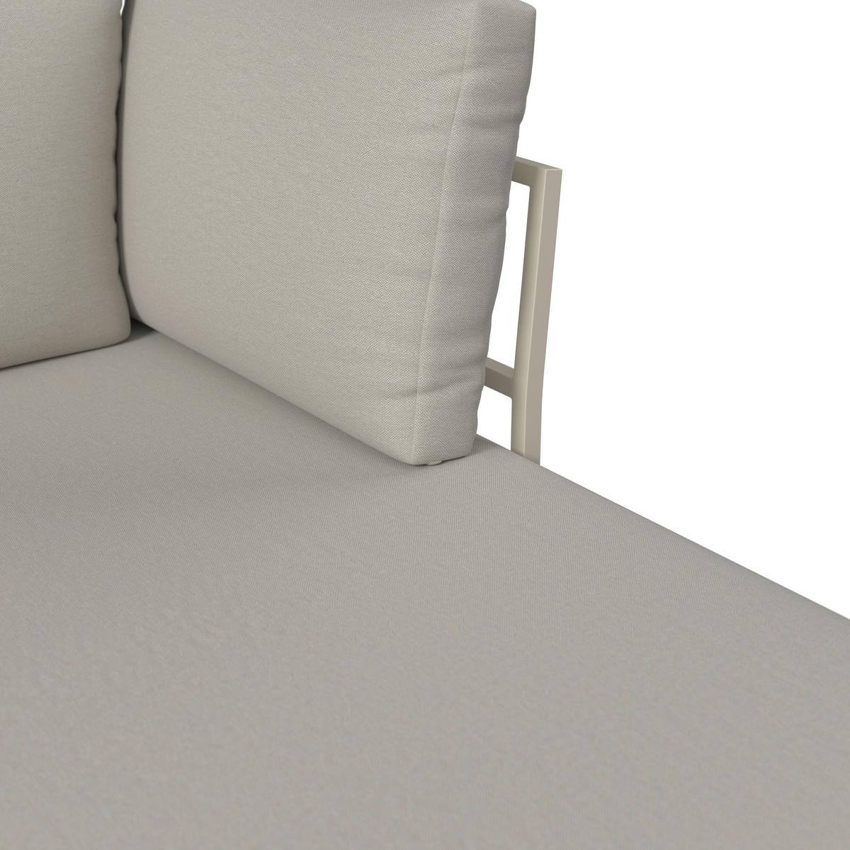 Loungegarnitur Palermo - Naturfarben/Grau, MODERN, Kunststoff/Textil (219/148cm) - Beldano