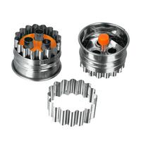 Linzer-Keksausstecher Rosette - Edelstahlfarben, Basics, Metall (4,8cm) - Metaltex