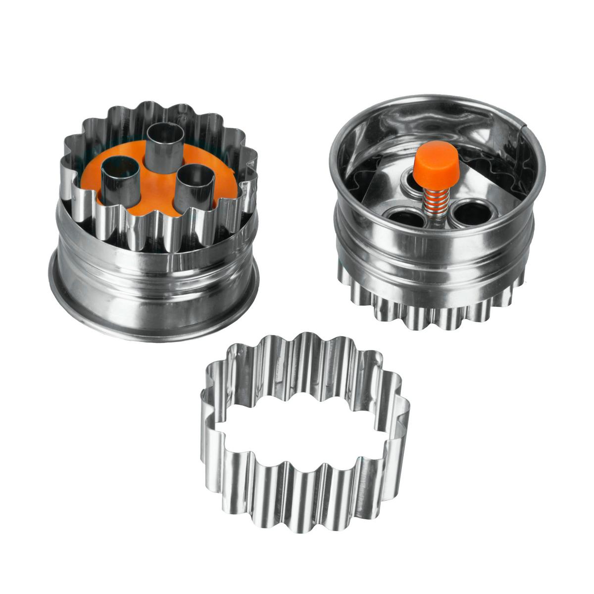 Linzer-Keksausstecher Rosette - Edelstahlfarben, Basics, Metall (4,8cm) - Metaltex