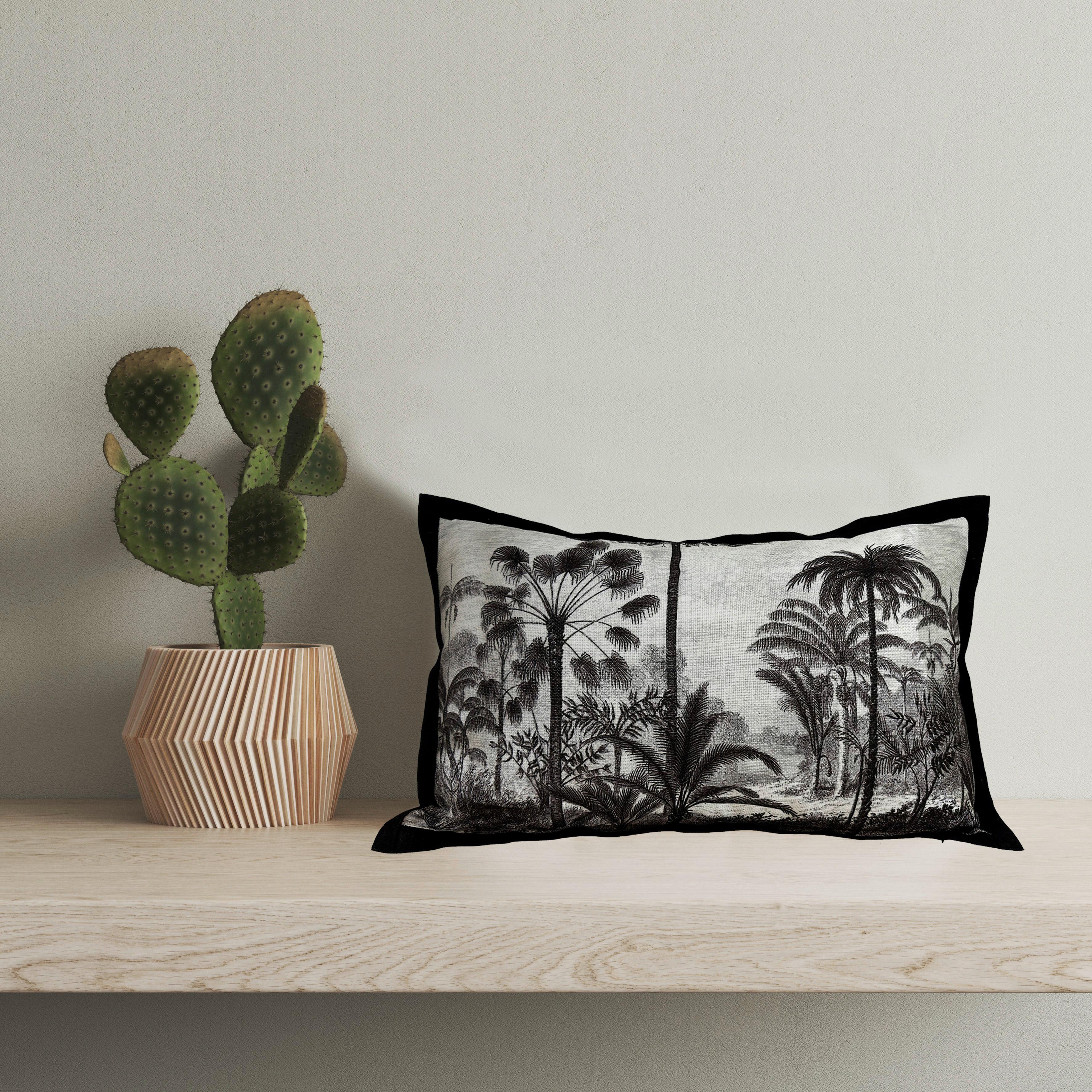 Díszpárna Odette Kb. 30/50cm - fekete/fehér, Romantik / Landhaus, textil (30/50cm) - James Wood
