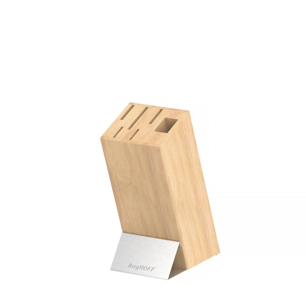 Messerblock 7-Teilig Schwarz/Bambus B: 12,3 cm - Schwarz, Basics, Holz/Kunststoff (15,5/12,3/36cm)