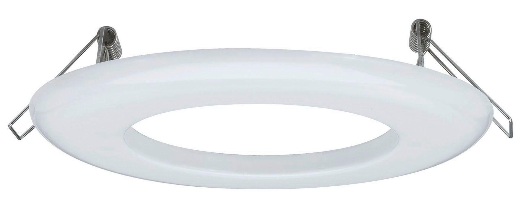 Einbaurahmen Ø 13 Cm Weiß - Weiß, Basics, Metall (13cm) - Paulmann