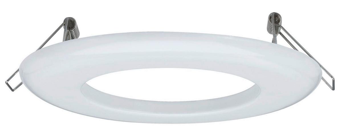 Einbaurahmen Ø 13 Cm Weiß - Weiß, Basics, Metall (13cm) - Paulmann