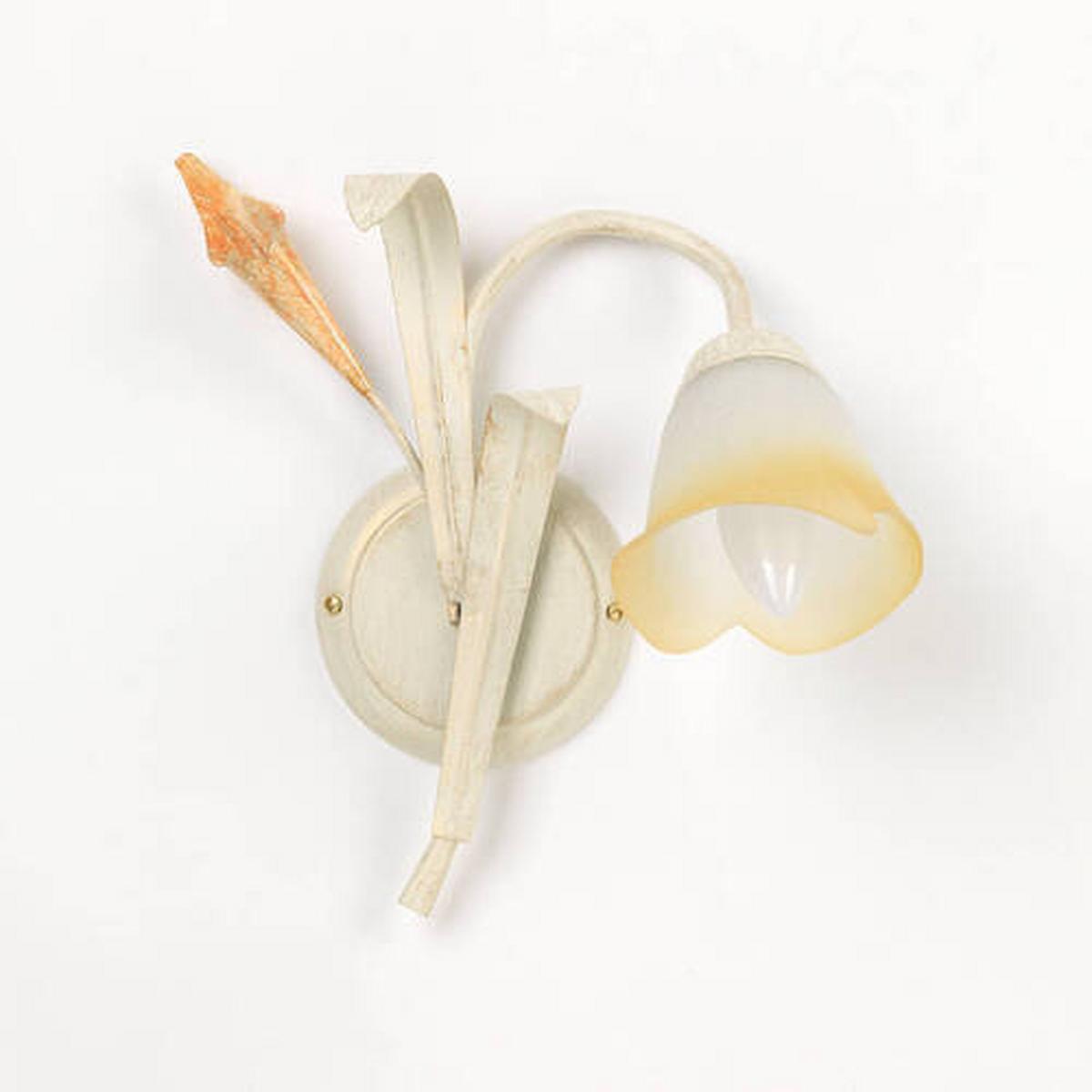 Wandleuchte 4722/ap1 - Hellbraun/Weiß, KONVENTIONELL, Glas/Metall (30/18/30cm)