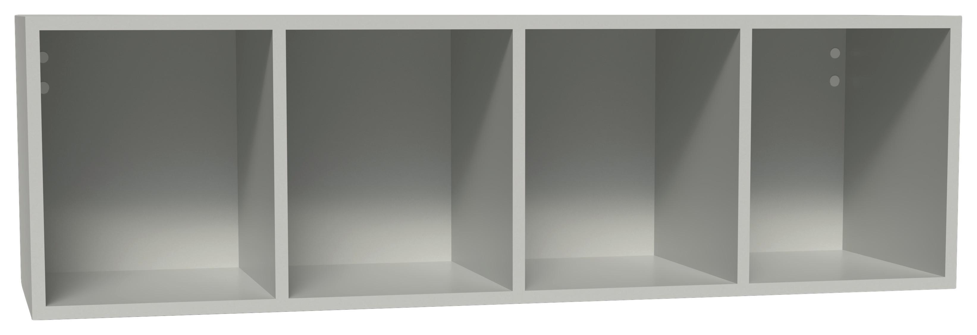 Wandregal Las Vegas Seidengrau B: 120 cm - Grau, MODERN, Holzwerkstoff (120/36/37cm) - Vertico