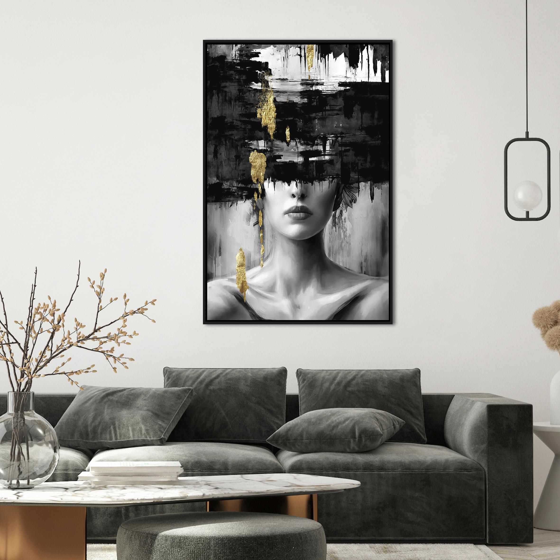 Obraz na plátně 60/90 cm - bílá/černá, Moderní, kompozitní dřevo/textil (60/90cm) - Mömax