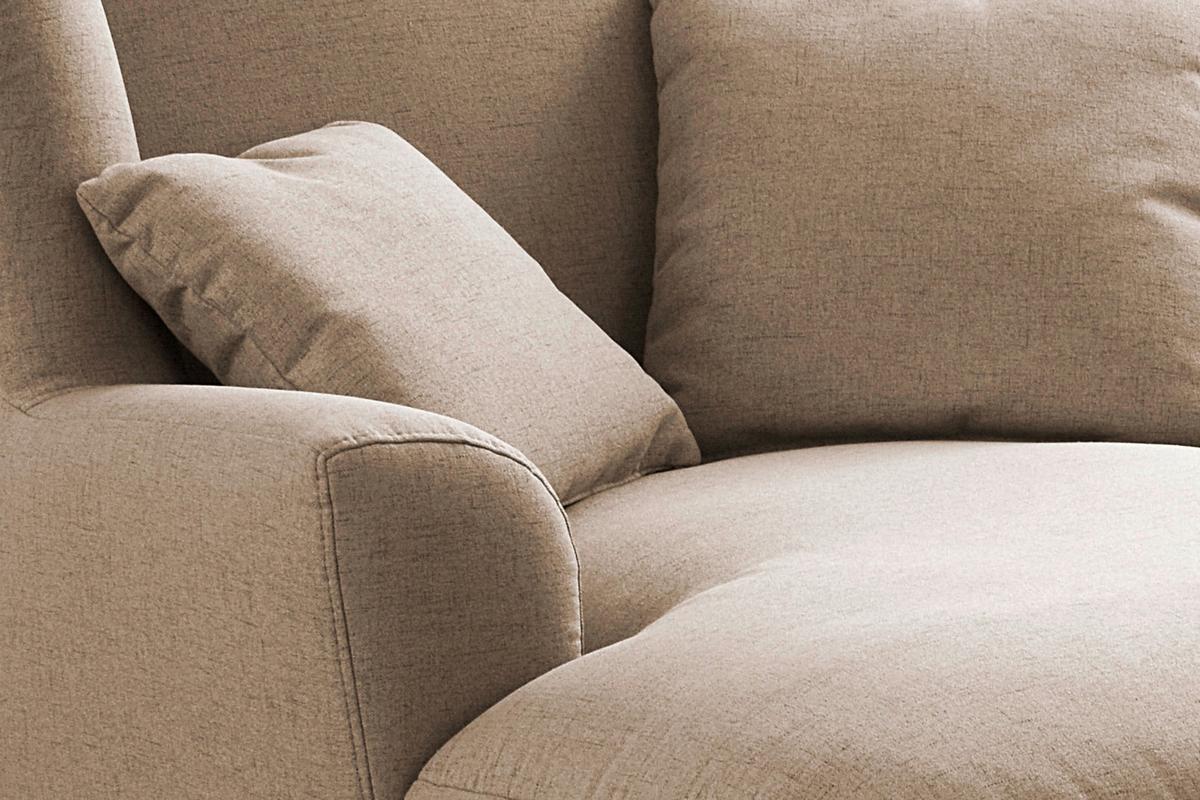 XXXL-Sessel Asado beige inkl. Zierkissen, B: 109 cm - Beige/Dunkelbraun, MODERN, Textil (109/104/145cm) - Sit & More