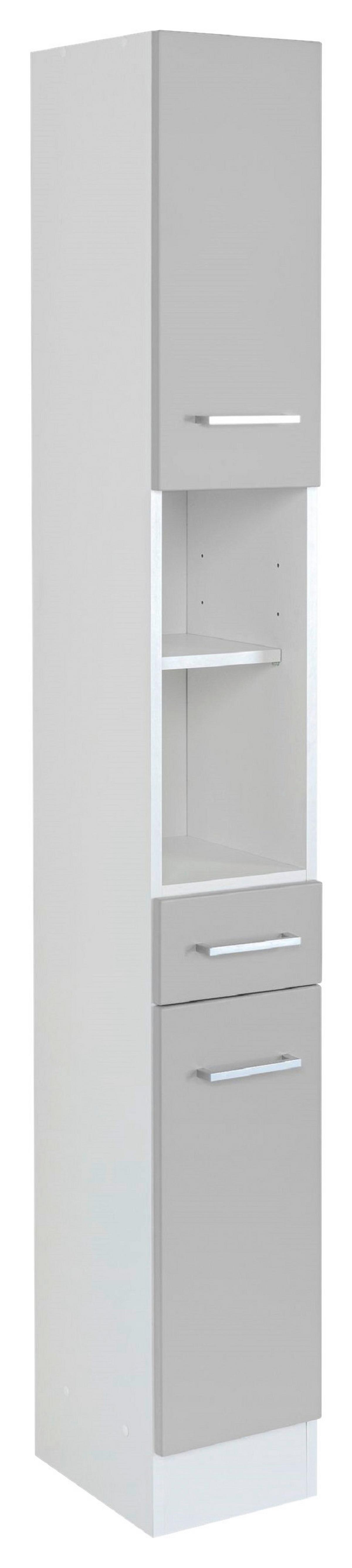 Hochschrank Riga Hellgrau/Weiß B: 25 cm - Hellgrau/Weiß, MODERN, Holzwerkstoff (25/190/35cm) - Held