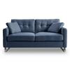 2-sitzer-sofa Hera Dunkelblau B: 172cm - Chromfarben/Dunkelblau, Basics, Holz/Textil (172/92/94cm) - MID.YOU