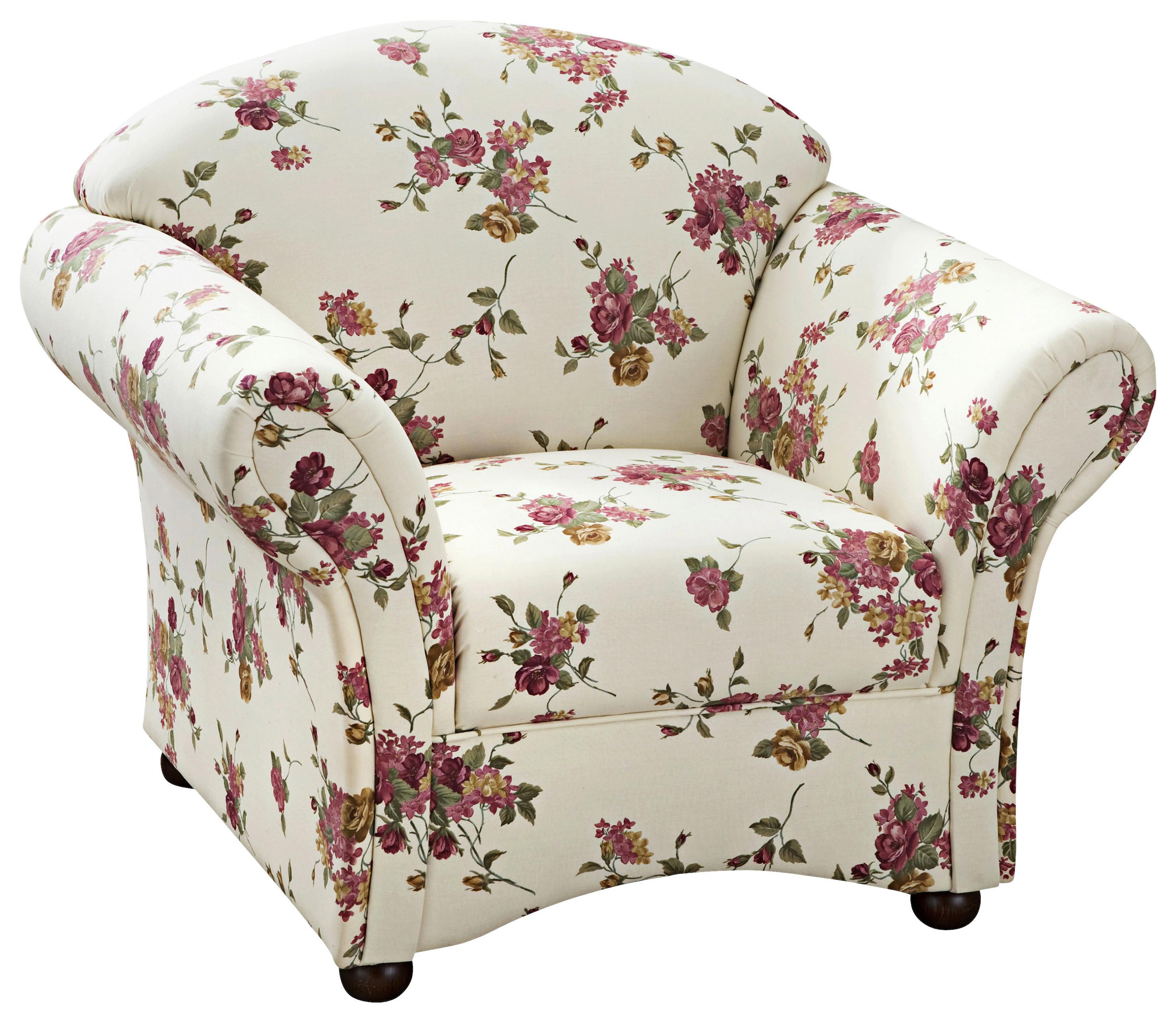 Polstersessel Mit Armlehnen Corona Rot/beige - Beige/Rot, Design, Textil (96/85/81cm) - Max Winzer