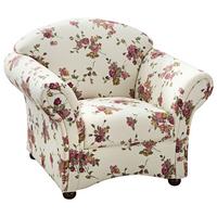 Polstersessel Mit Armlehnen Corona Rot/beige - Beige/Rot, Design, Textil (96/85/81cm) - Max Winzer