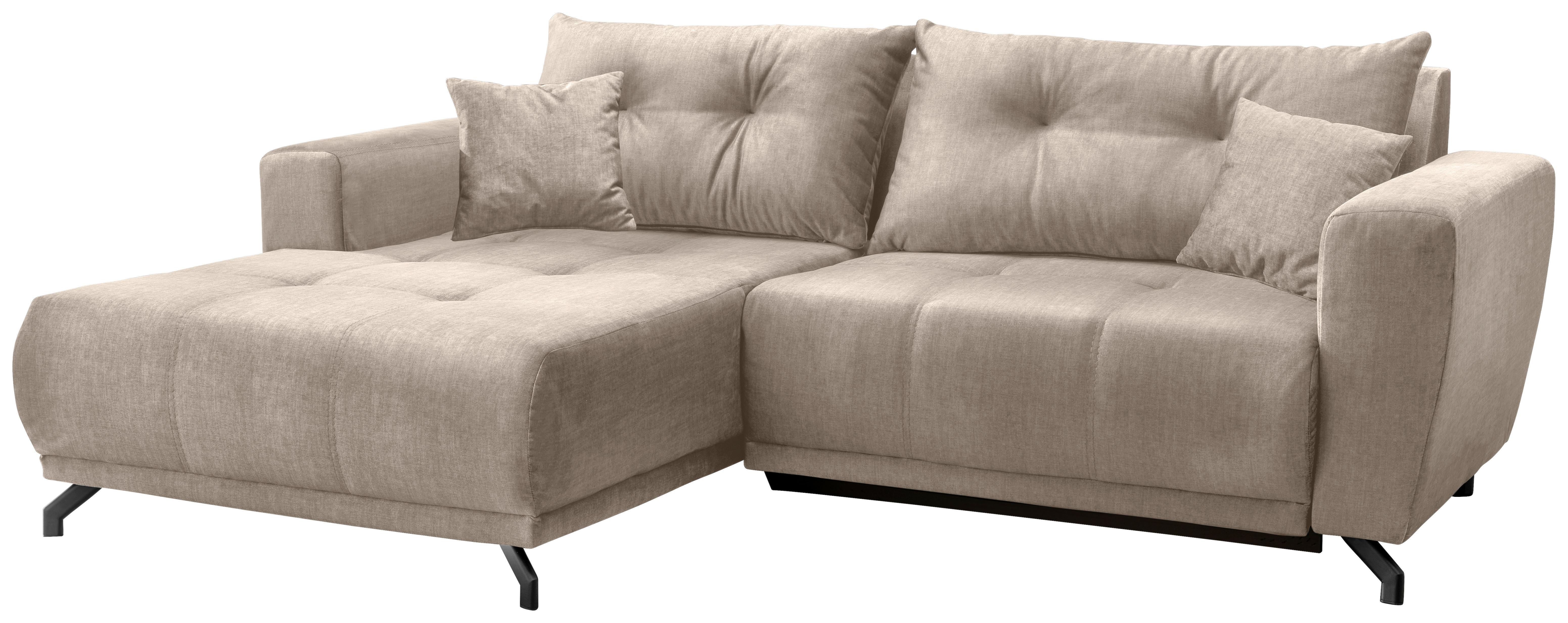 Ecksofa Restato, Creme S: 177x246 cm - Creme/Schwarz, MODERN, Textil (177/246cm) - MID.YOU