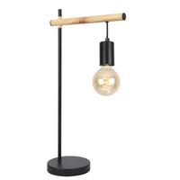 Tischleuchte 41-80042 - Schwarz/Kieferfarben, Natur, Metall (15/28/55cm)