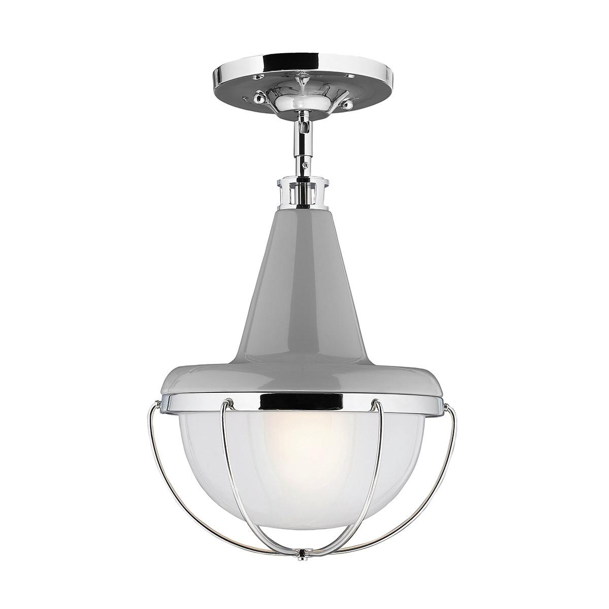 Hängeleuchte Fe-Livingston-P-S - Nickelfarben, Design, Metall (22.9/32.1cm) - Elstead Lighting