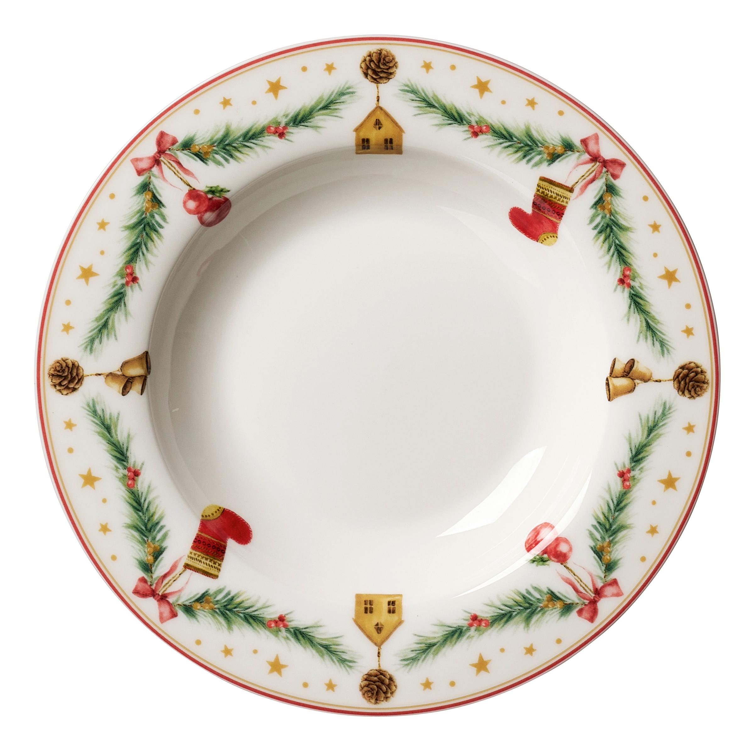 Hluboký talíř HOLLY - vícebarevná, Basics, keramika (21,5/21,5/3,0cm)