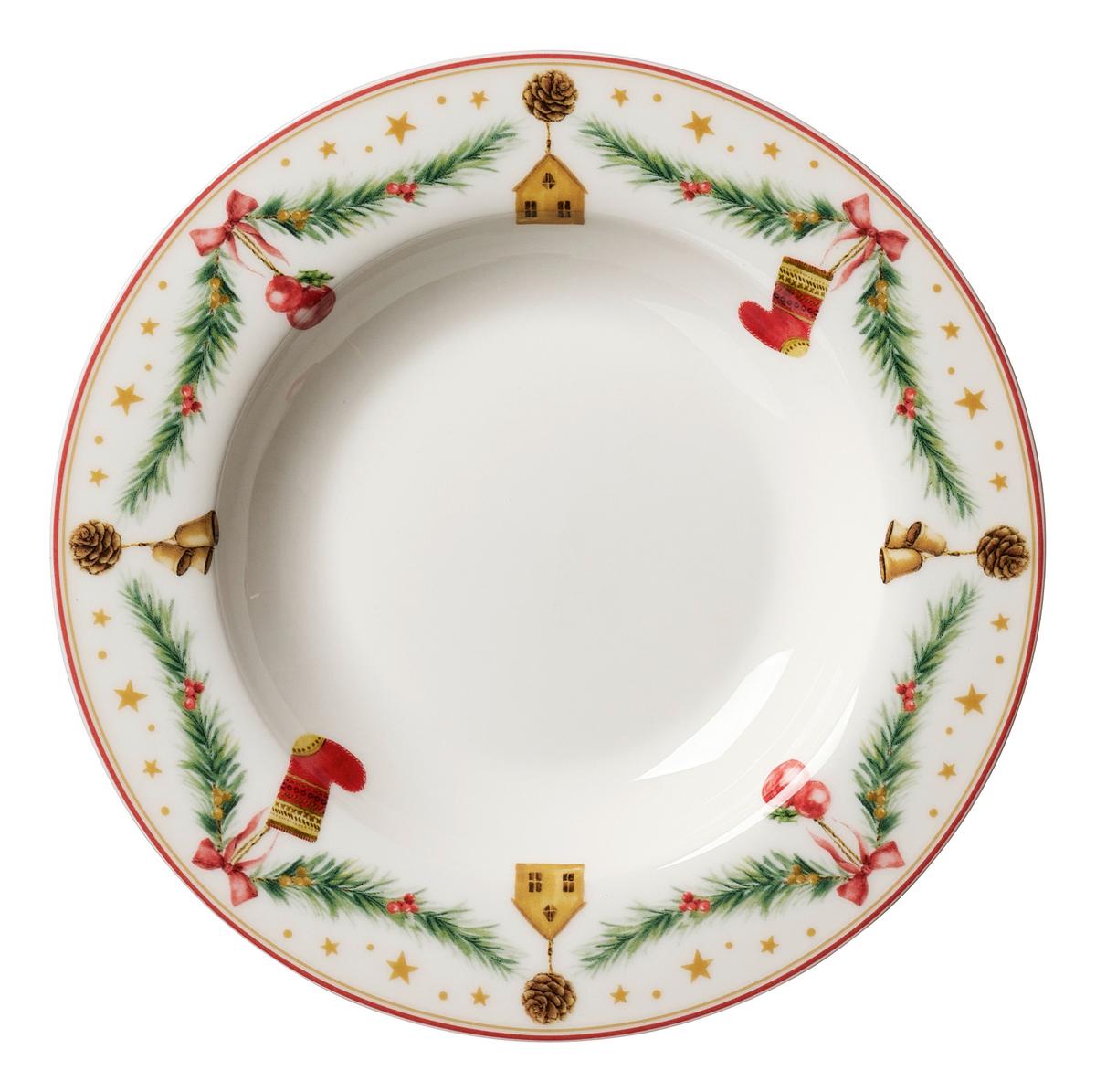 Hluboký talíř HOLLY - vícebarevná, Basics, keramika (21,5/21,5/3,0cm)