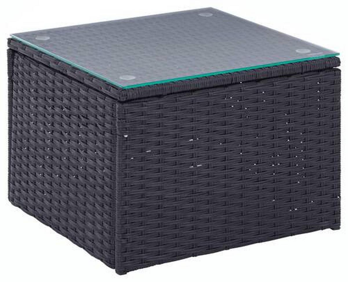 Lounge-garnitúra Sky - fekete/sötétszürke, Modern, műanyag/Üveg (137/198cm) - Ondega