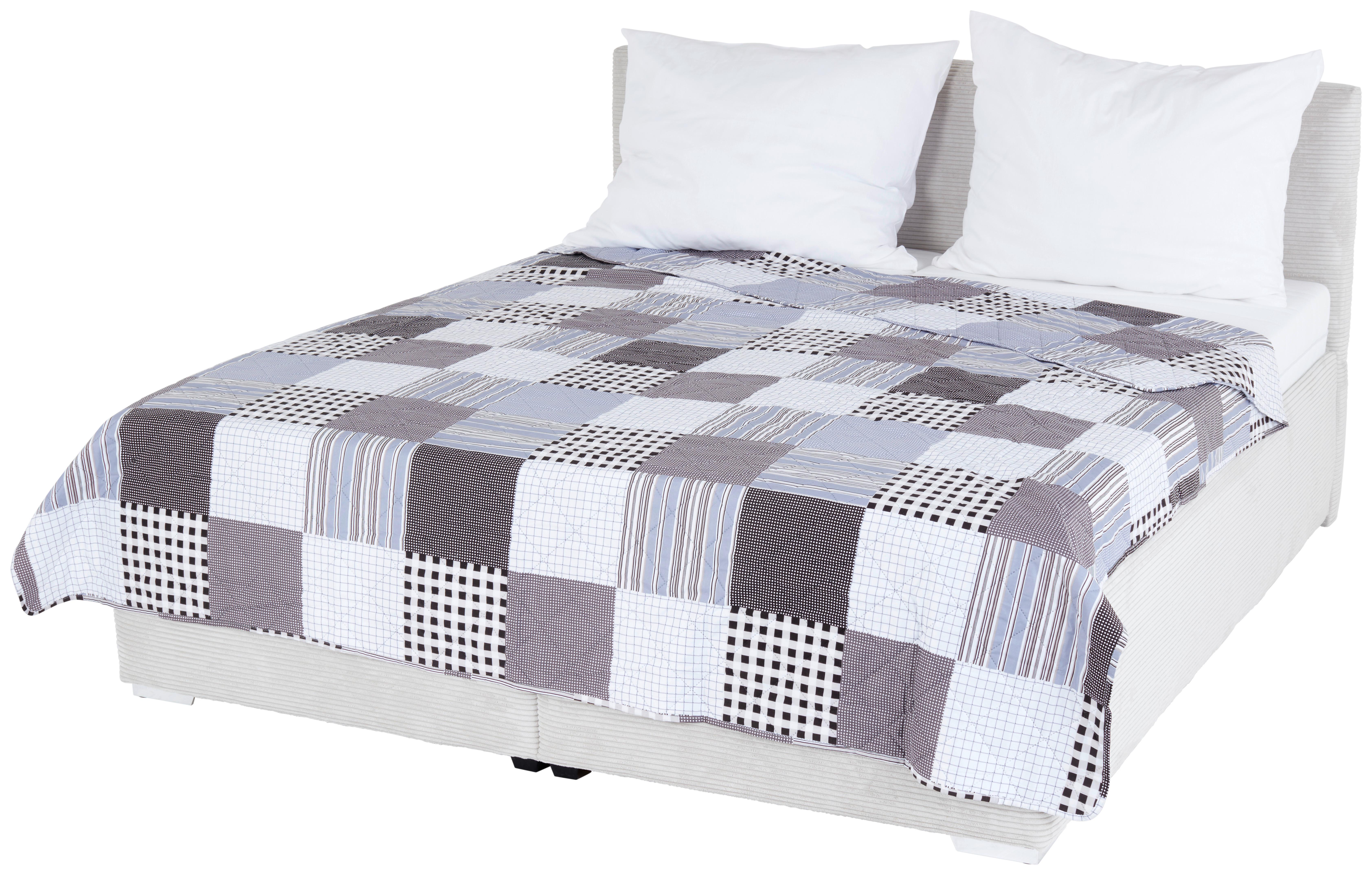 Tagesdecke Kamila - Weiß/Grau, ROMANTIK / LANDHAUS, Textil (220/240cm) - James Wood