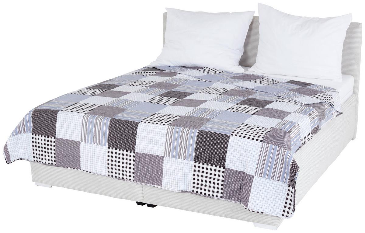 Tagesdecke Kamila - Weiß/Grau, ROMANTIK / LANDHAUS, Textil (220/240cm) - James Wood