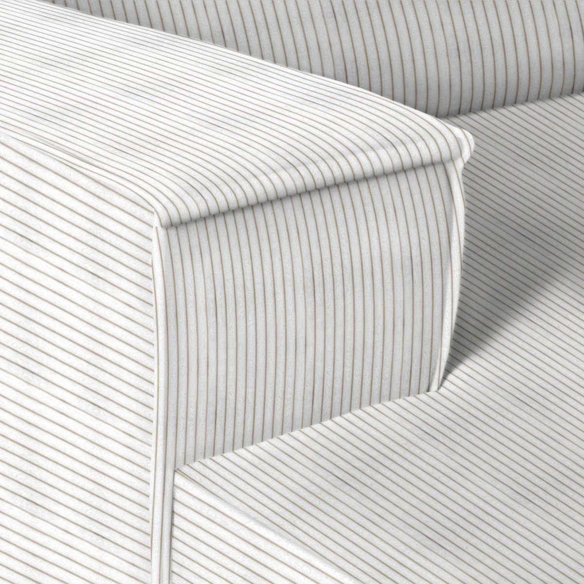 Rohová sedačka LOFT, levá, béžový manšestr - černá/světle zelená, Moderní, textil/plast (172/75/265cm) - Mömax