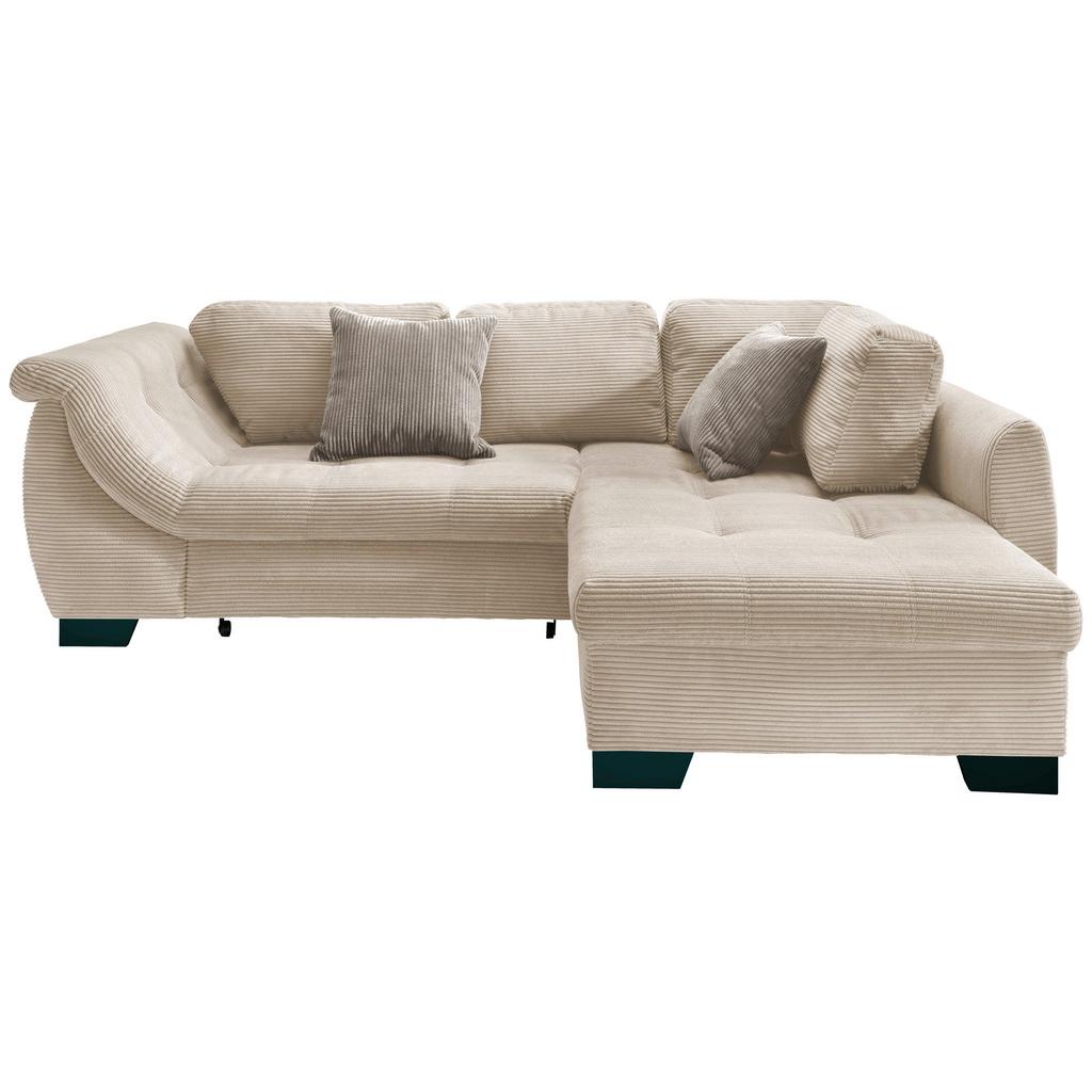 Ecksofa mit Schlaffunktion Flora Beige Cord