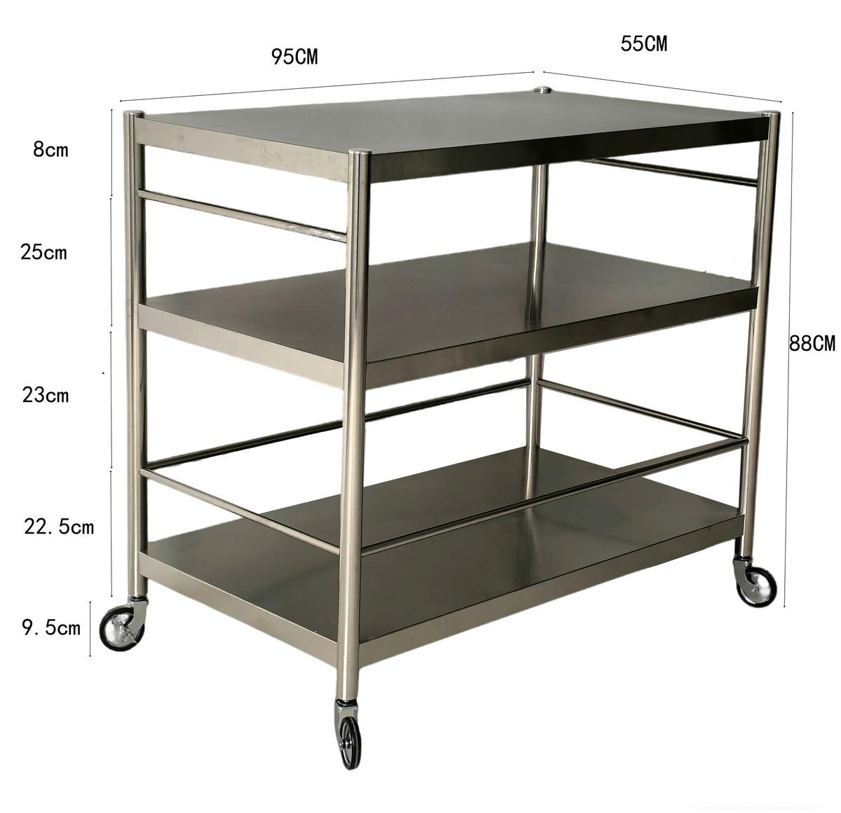 SERVÍROVACÍ VOZÍK SANDRO -EXKLUSIV- - černá/barvy stříbra, Konvenční, kov/plast (95/88/55cm) - Mömax