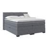 Boxspringbett mit Topper 180x200 April - Dunkelgrau/Schwarz, MODERN, Textil (180/200cm)