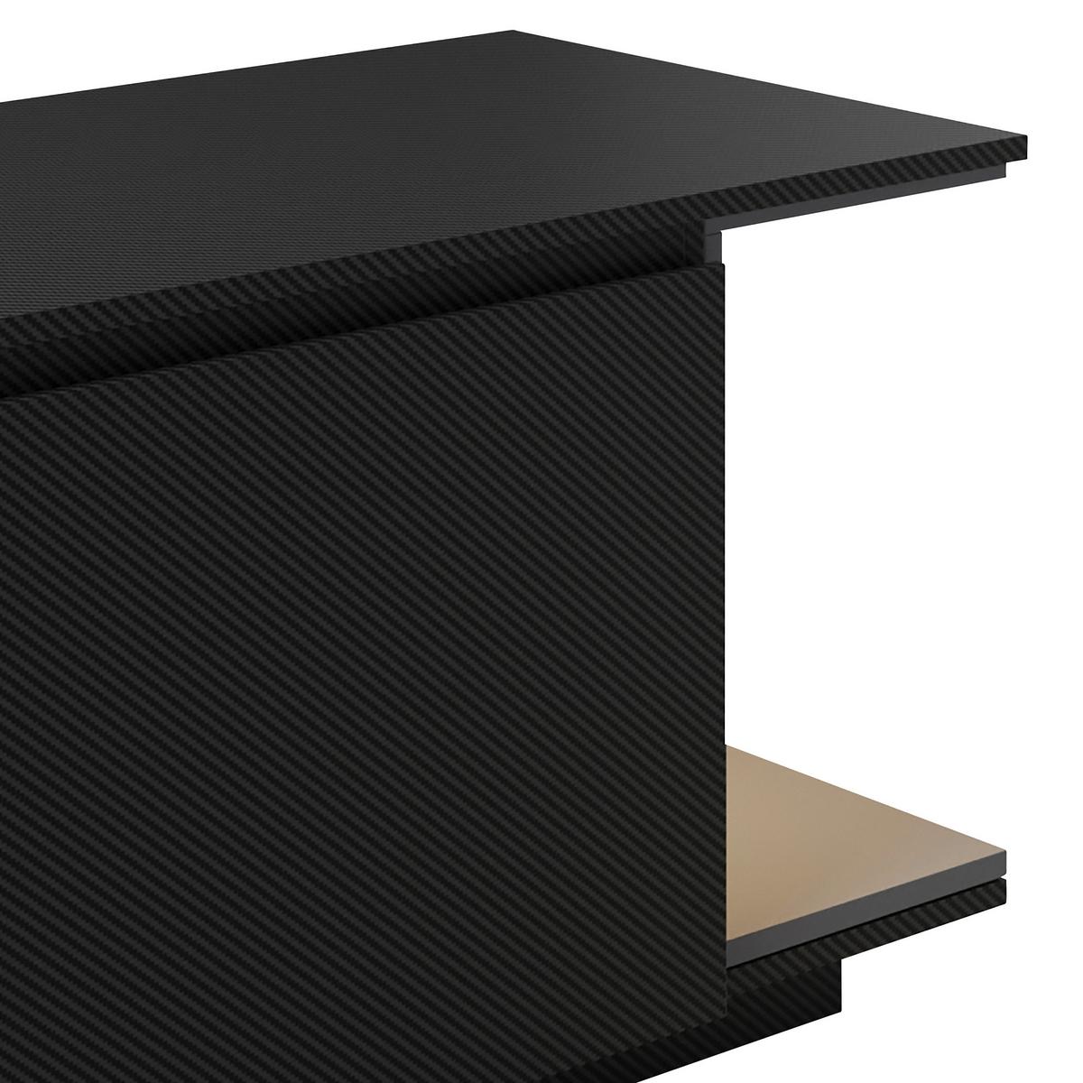 Tv-lowboard Minecraft B: 125 Cm Schwarz, Carbon Optik - Schwarz, MODERN, Holzwerkstoff (125/50/39cm) - Minecraft
