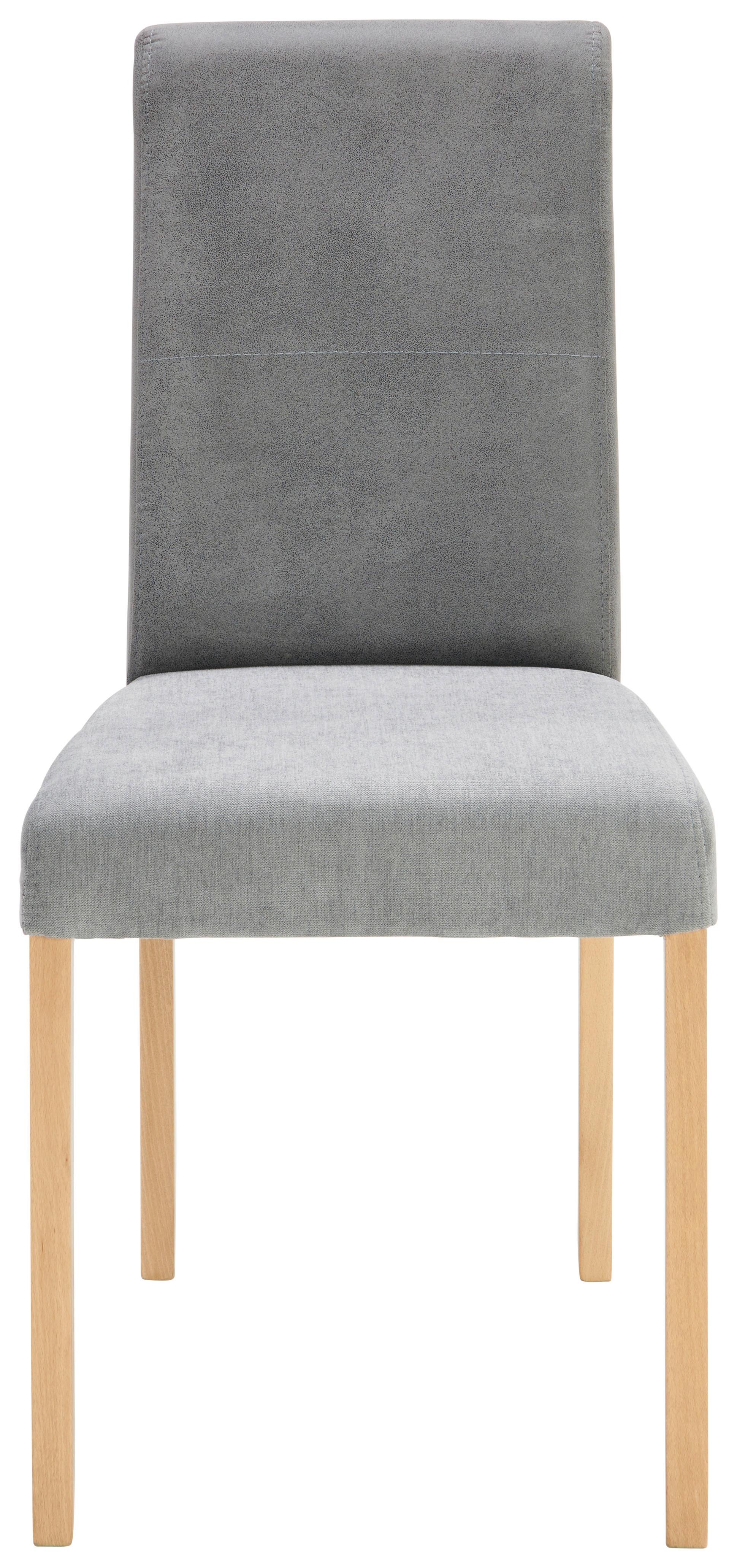 Esszimmerstuhl Emma Hellgrau/ Eiche Dekor Gepolstert - Anthrazit/Titanfarben, KONVENTIONELL, Holz/Textil (43/91/56cm)