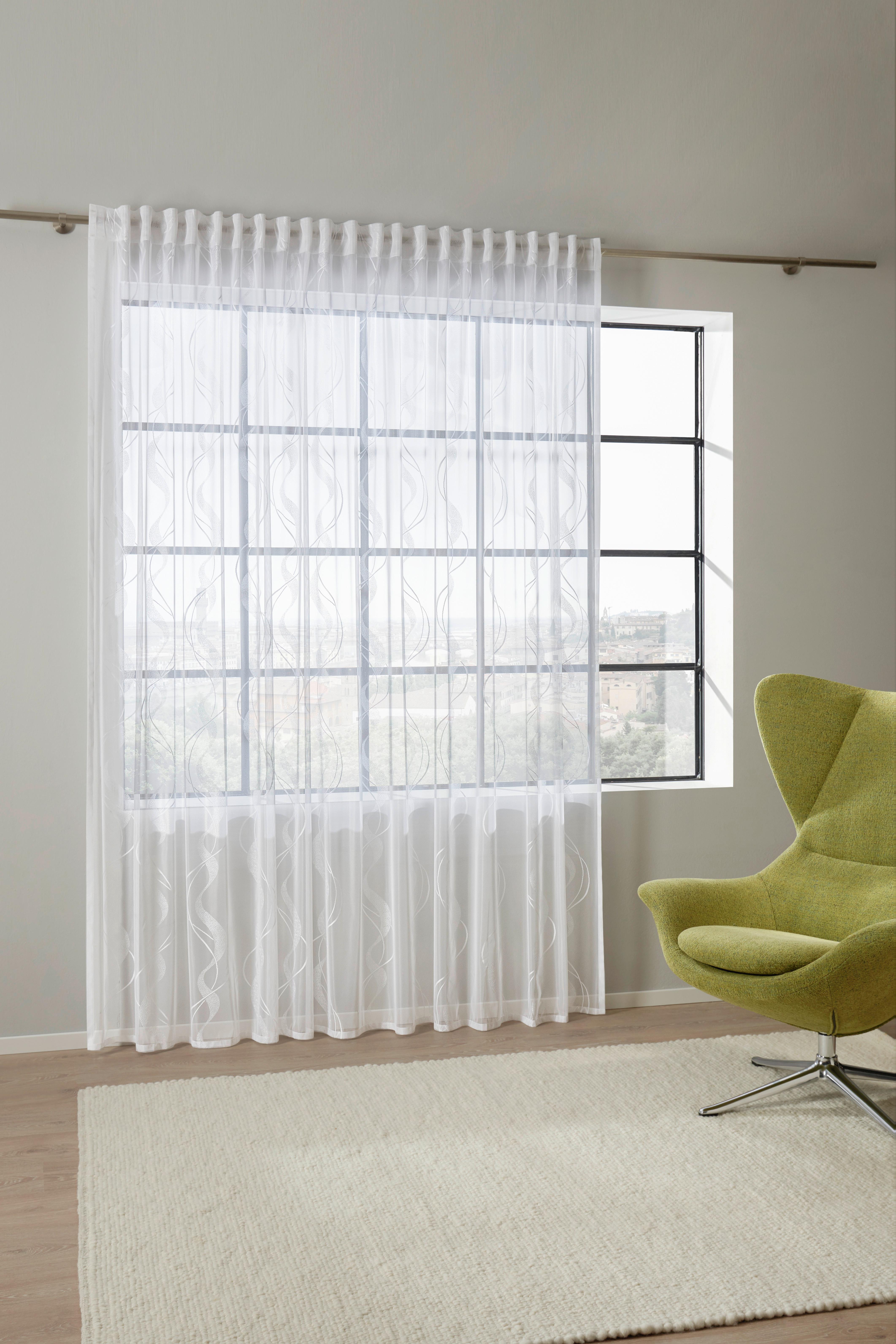 KUSOVÁ ZÁCLONA WAVE STORE 3 - biela, textil (300/245cm) - Modern Living