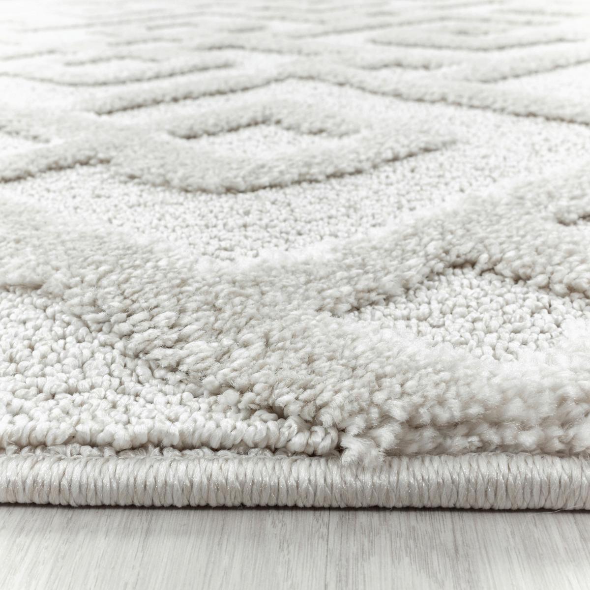 Webteppich Creme Pisa Rund ⌀ 200 Cm - Creme, KONVENTIONELL, Textil (200cm)