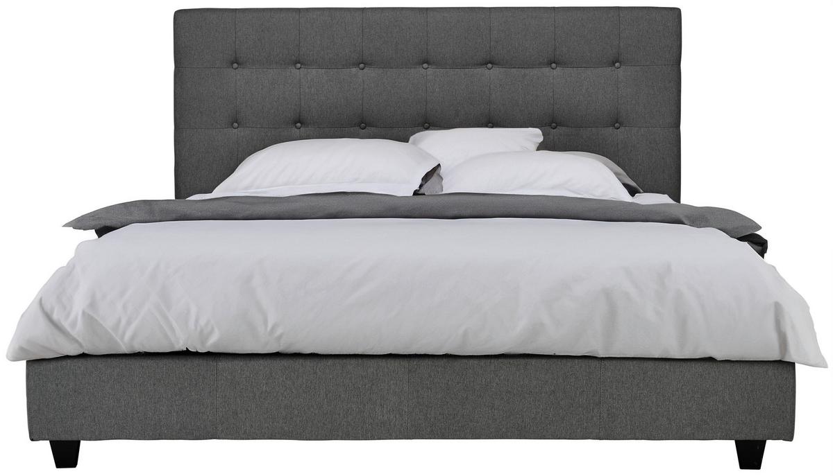 Polsterbett Livorno - Anthrazit, MODERN, Holz/Textil (180/200cm) - Carryhome