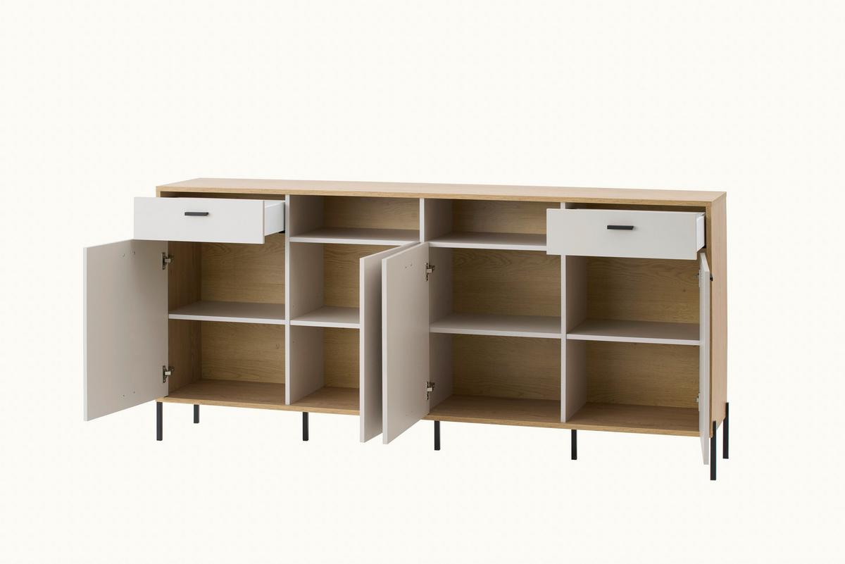 Sideboard Fredericia Eichefarben Kaschmir B: 205 cm - Kaschmir/Eichefarben, Design, Holzwerkstoff (205/94/40cm) - MID.YOU