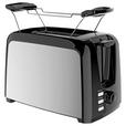 Toaster Dominik Mit Auftaufunktion + Krümellade - Edelstahlfarben/Schwarz, Basics, Kunststoff/Metall (26,5/15,6/19,9cm) - Bono