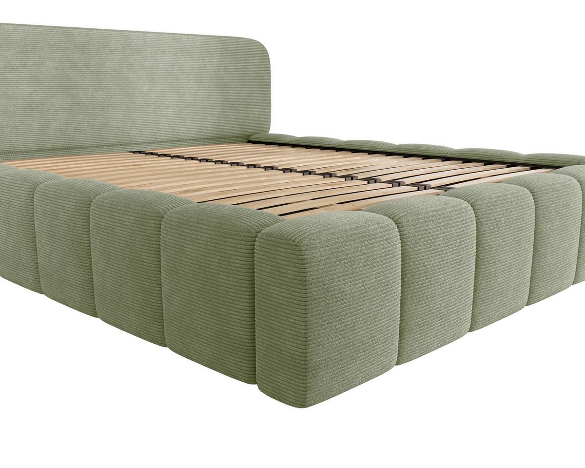 Polsterbett Deli 120 Mint LF: 120x200cm - Schwarz/Mintgrün, MODERN, Textil/Metall (120/200cm) - MID.YOU