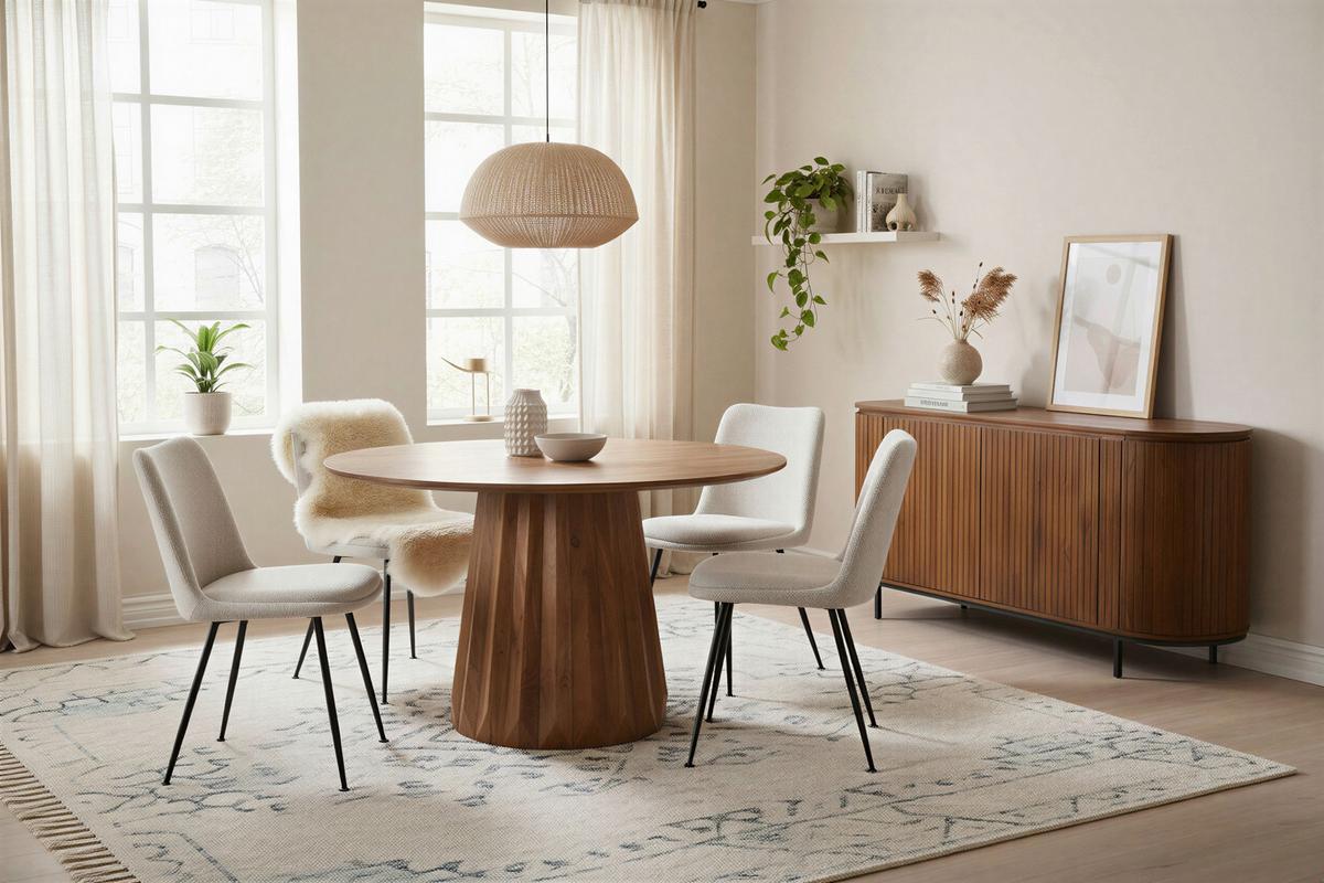 Sideboard Mangoholz/Schwarz B: 170cm - Schwarz/Naturfarben, Design, Holz/Metall (170/80/45cm) - MID.YOU