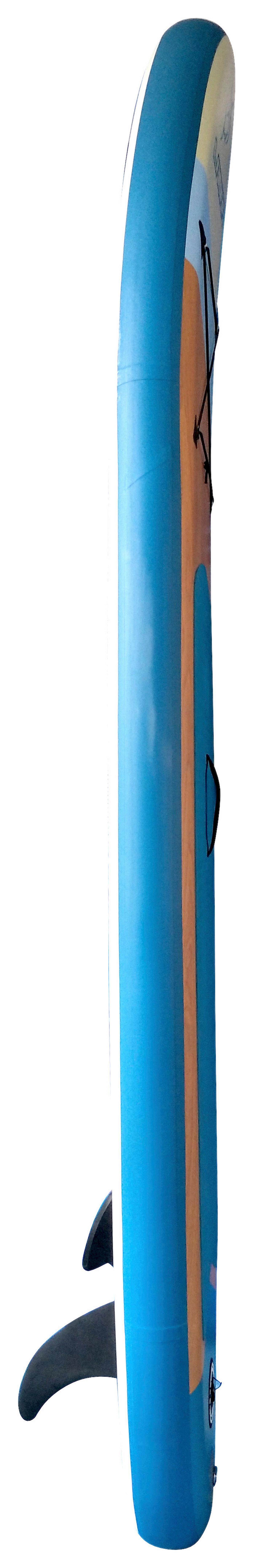 Stand Up Paddle Aufblasbar Mit Segel Multicolor/weiß - Multicolor/Weiß, Basics, Kunststoff/Metall (290/76/15cm)