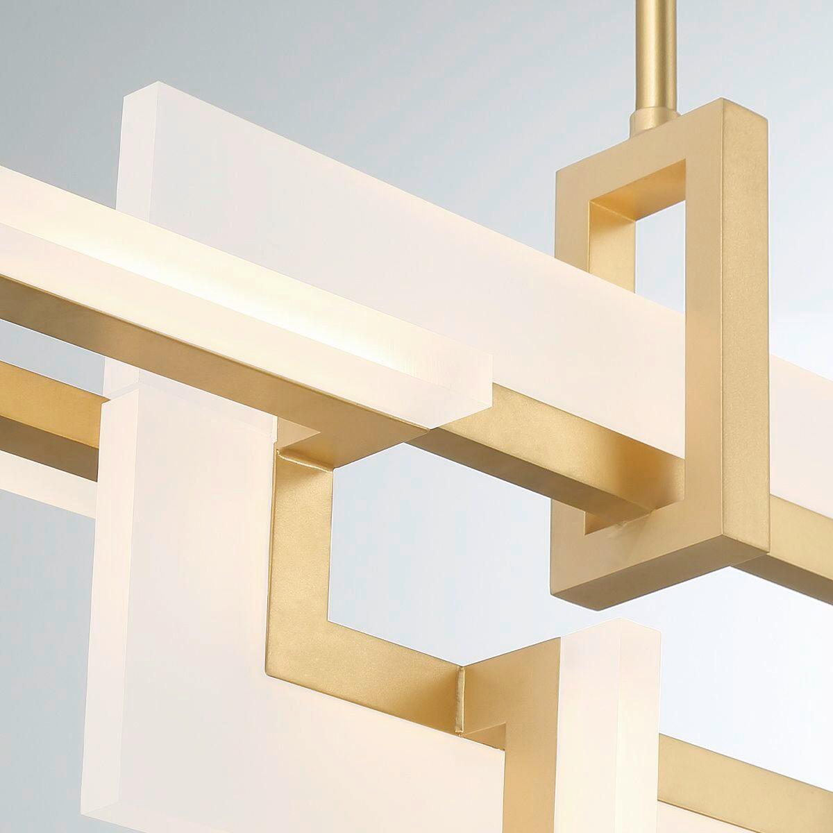Led Függőlámpa Qn-Inizio-Lp-S-Bg - aranyszínű, Design, műanyag/fém (47,5/84/14cm) - Elstead Lighting