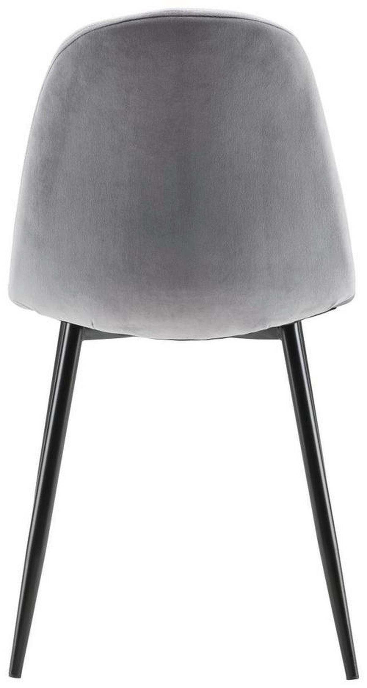 Židle LIO samet tmavě šedá - šedá/černá, Moderní, kov/dřevo (43/86/55cm) - Bessagi Home