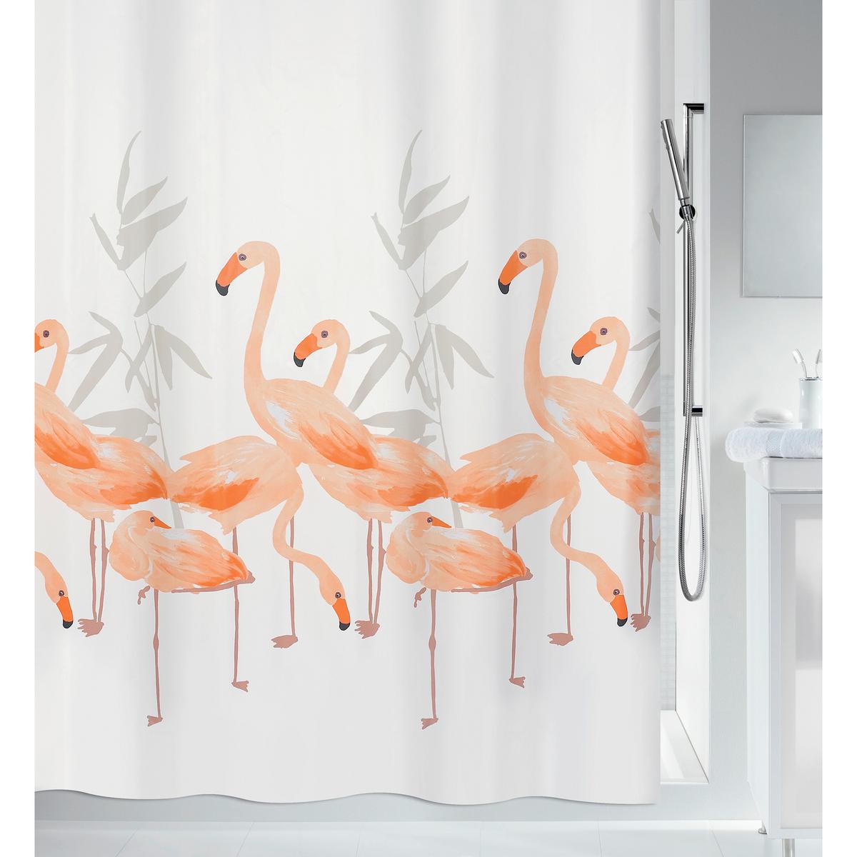 Duschvorhang in Rosa 100% Polyester - Rosa, Basics, Textil (180/180cm) - Spirella
