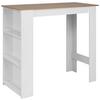 Bartisch Ostersund Artisan/weiß Dekor, B:120cm - Weiß/Eiche Artisan, Basics, Holzwerkstoff (120/107/60cm)