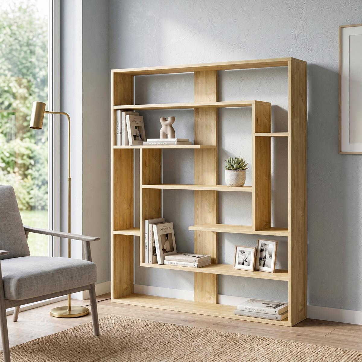 REGAL POSEIDON STANDREGAL - Eichefarben, Design, Holzwerkstoff (114/132/22cm) - Livetastic