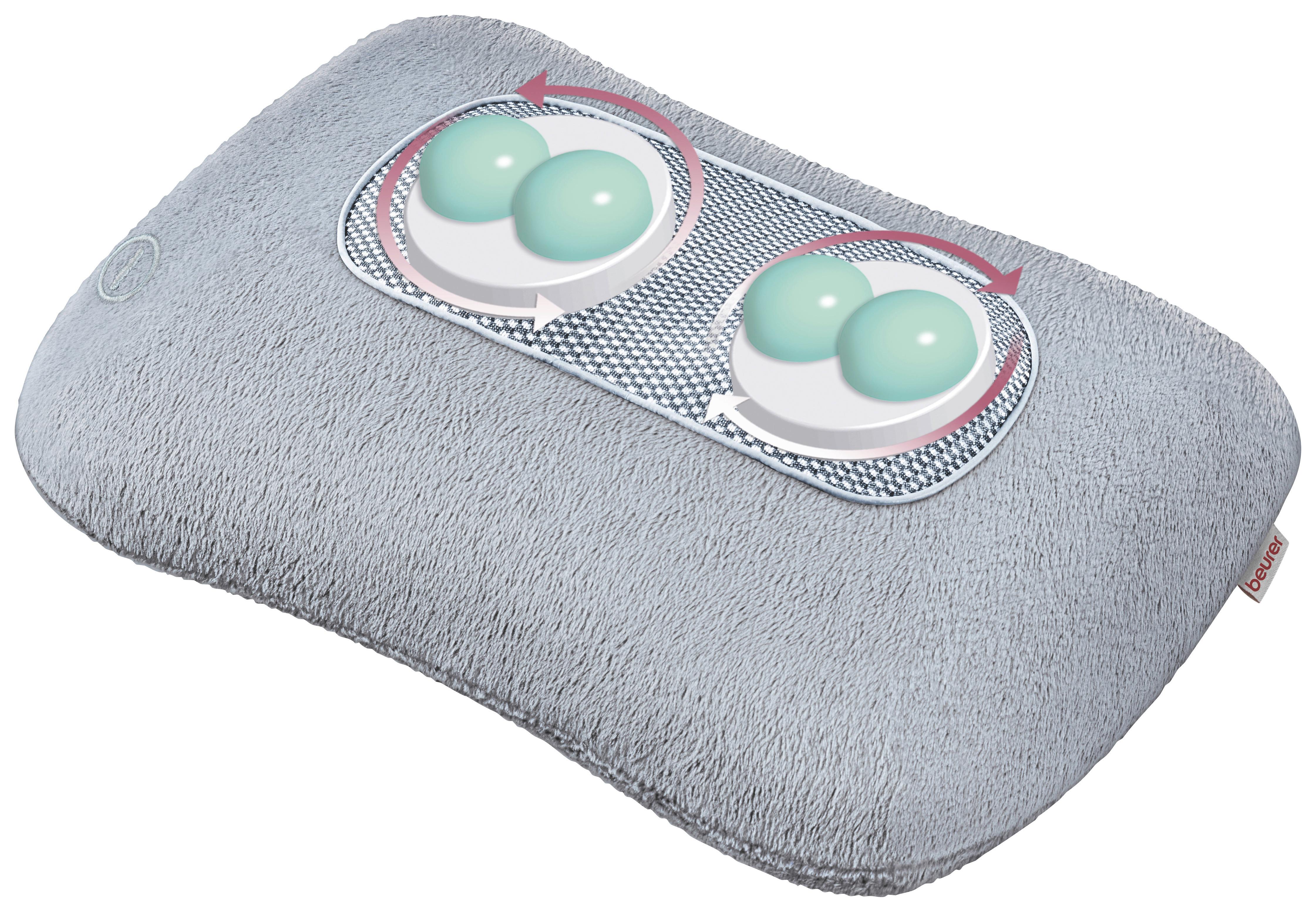 Shiatsu-Massagekissen Geeignet für Rücken, Beine, Nacken - Grau, KONVENTIONELL, Kunststoff (32,5/24,3/12cm) - Beurer