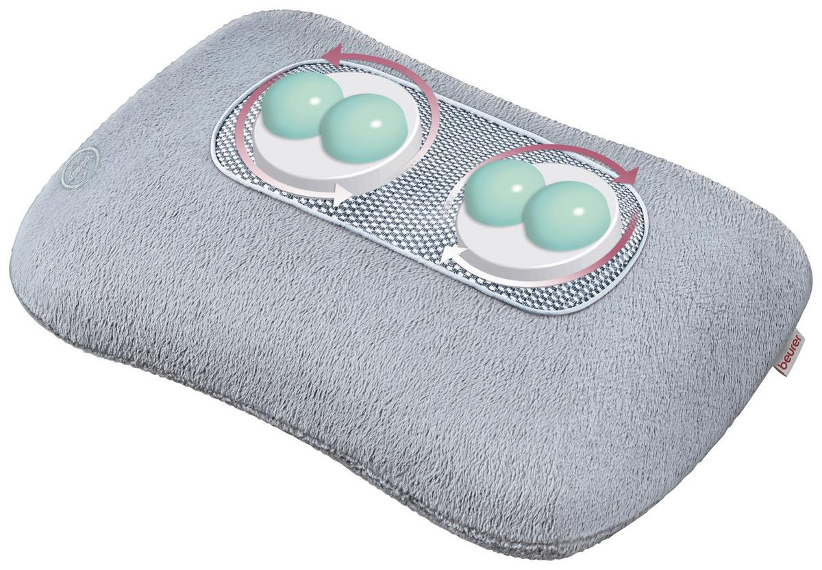 Shiatsu-Massagekissen Geeignet für Rücken, Beine, Nacken - Grau, KONVENTIONELL, Kunststoff (32,5/24,3/12cm) - Beurer