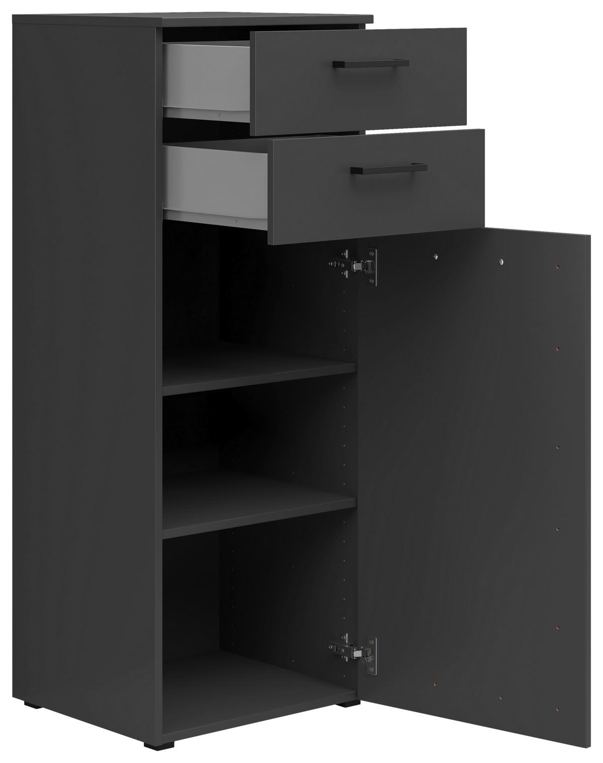 Komód Multistauraum - grafitszürke, Modern, faalapú anyag (45/115/40cm) - Carryhome