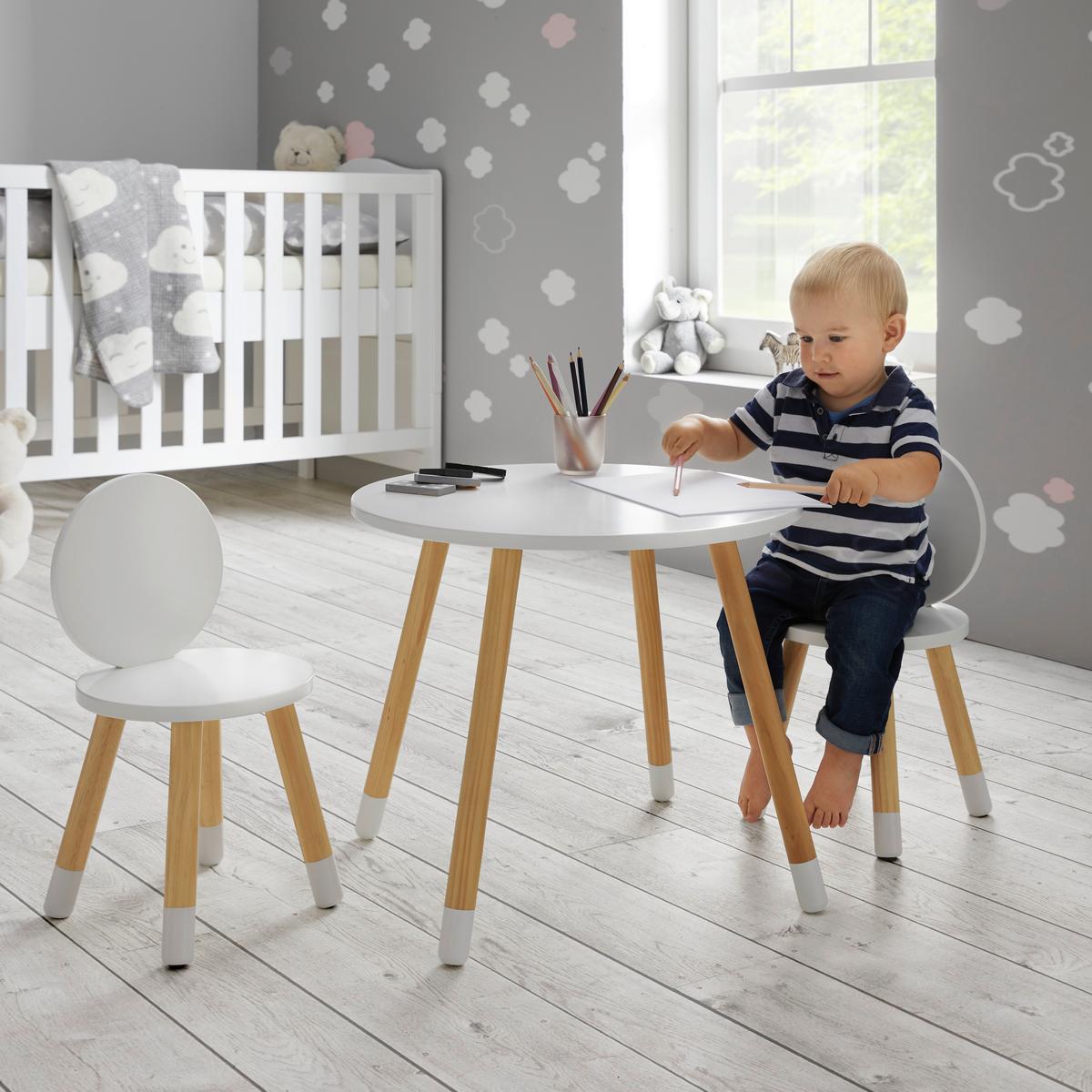 Dětská židle Leni - bílá/barvy pinie, Moderní, dřevo (27,4/51/27,4cm) - Modern Living