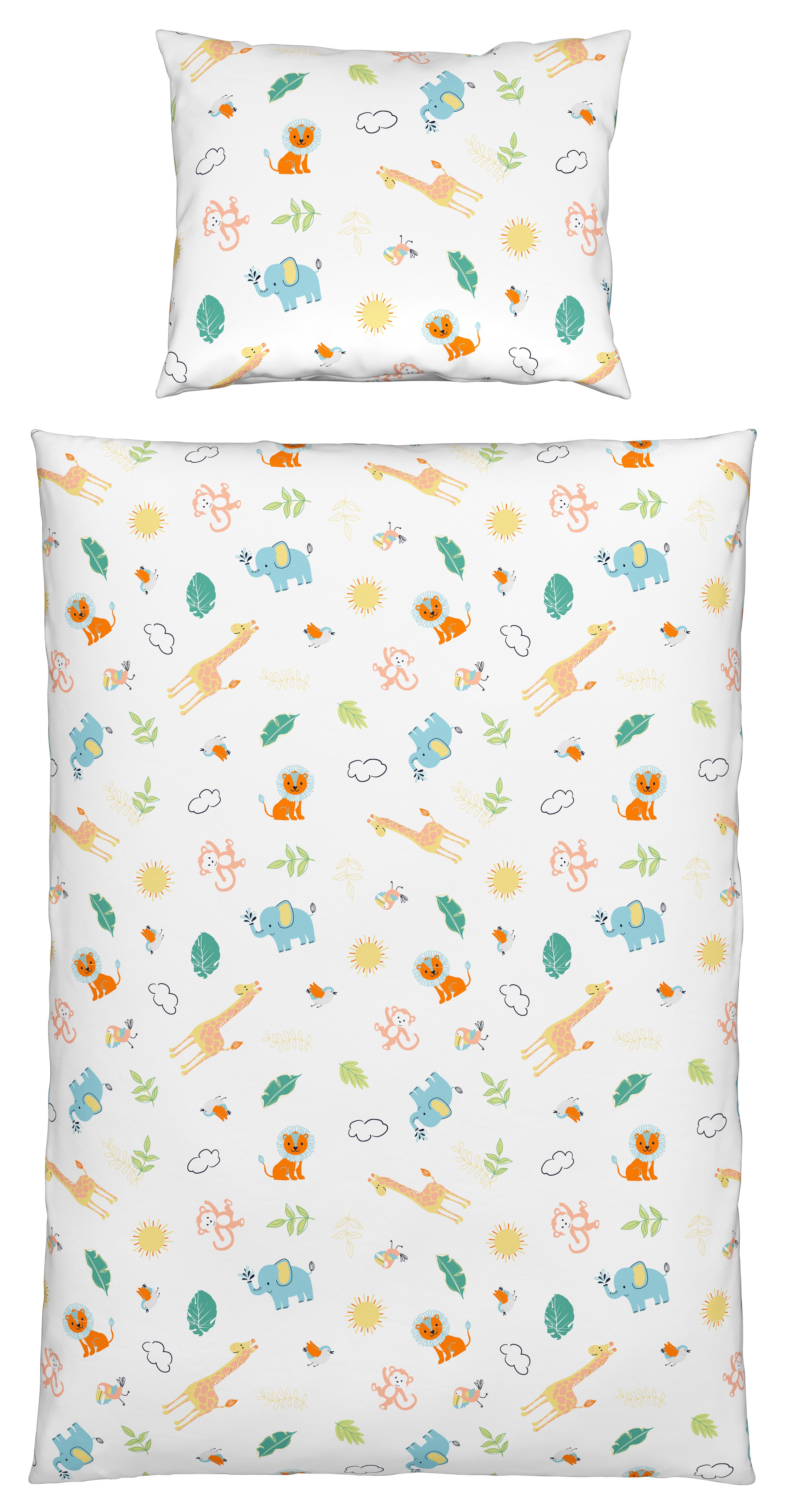 Luca Bessoni Babybettwäsche 135x100 cm Lilli Tier-Motiv Baumwolle