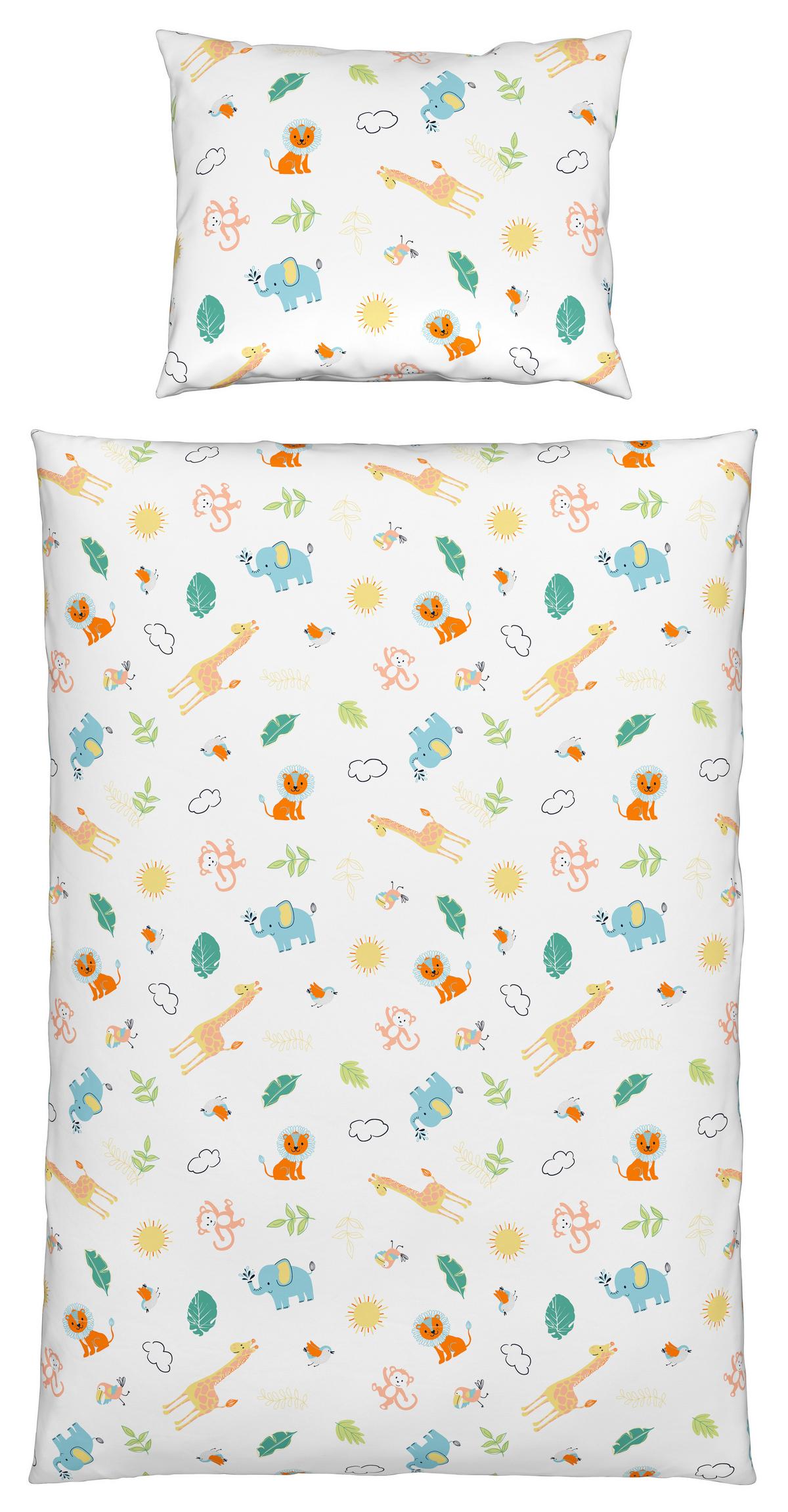 Baba Ágyneműhuzat-garnitúra Lilly - fehér/zöld, Modern, textil (100/135cm) - Luca Bessoni