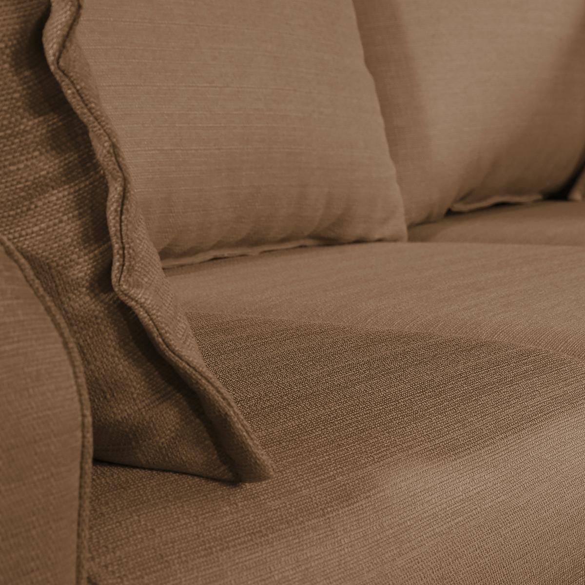 Ecksofa Beata Hellbraun S: 230x150 cm - Wengefarben/Hellbraun, Design, Textil (230/150cm) - Livetastic